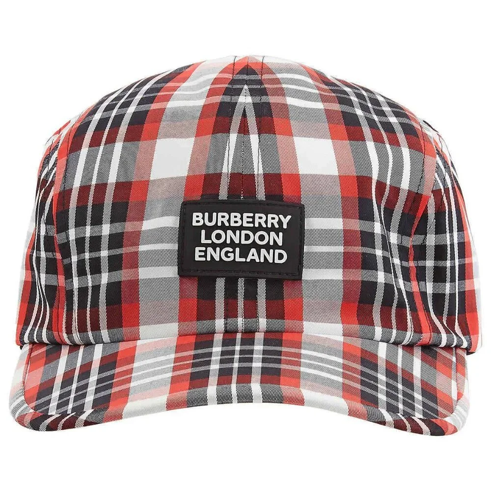 New Burberry Logo Tartan Baseball Cap Men - Picture 1 of 5